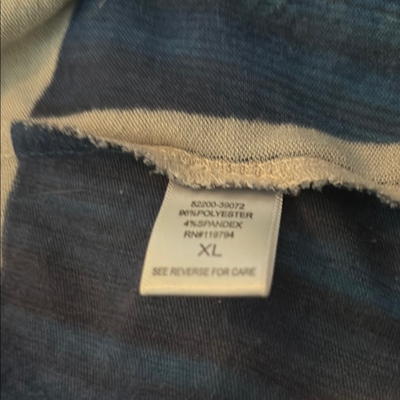 Live and Let Live Blue and  Cream Asymmetrical Sweater - Picture 6 of 8